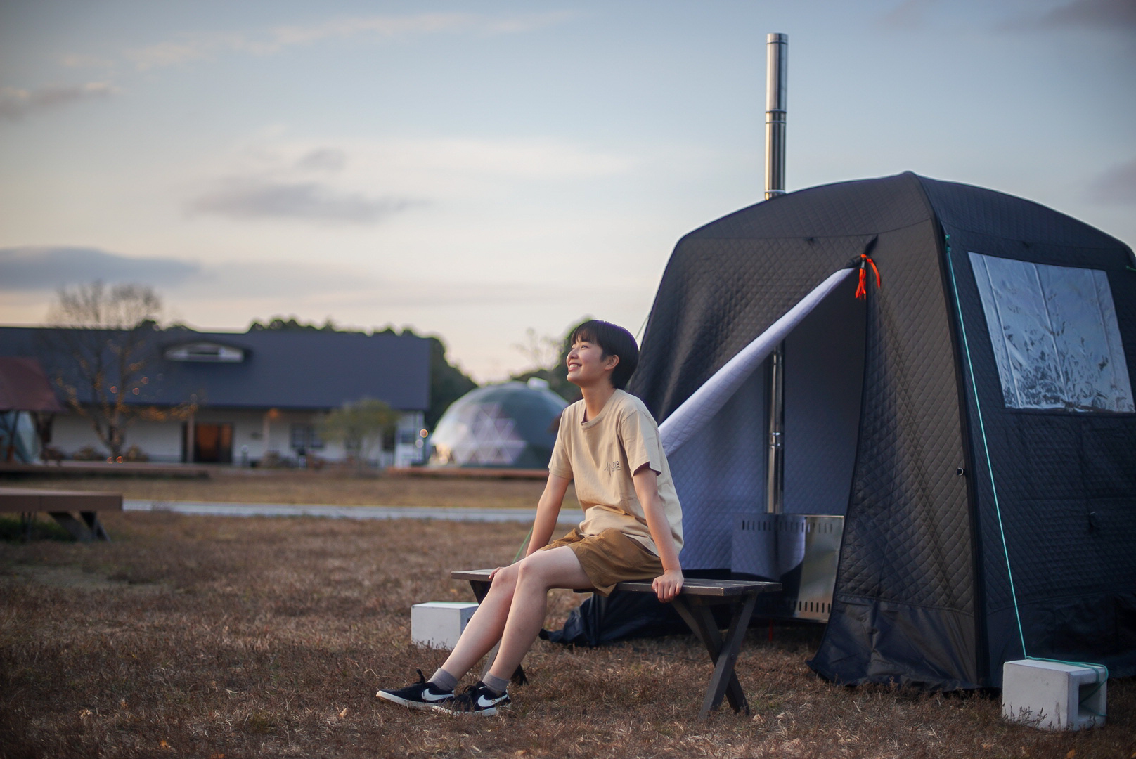 テントサウナ登場！】千葉のグランピング で親子そろって“ととのう  