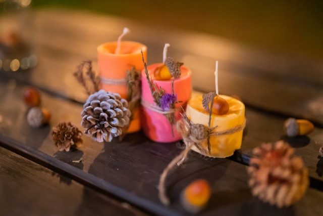 春の季節のキャンドルクラフト