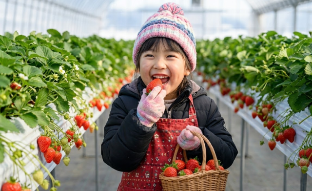 冬の女王　いちご狩り体験